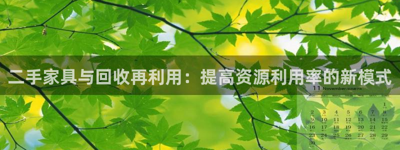 球盟会qmh网址：二手家具与回收再利用：提高资源利用率的新模